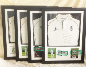 England's cricket tops and memorabilia.