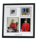 A framed piece of family memorabilia,